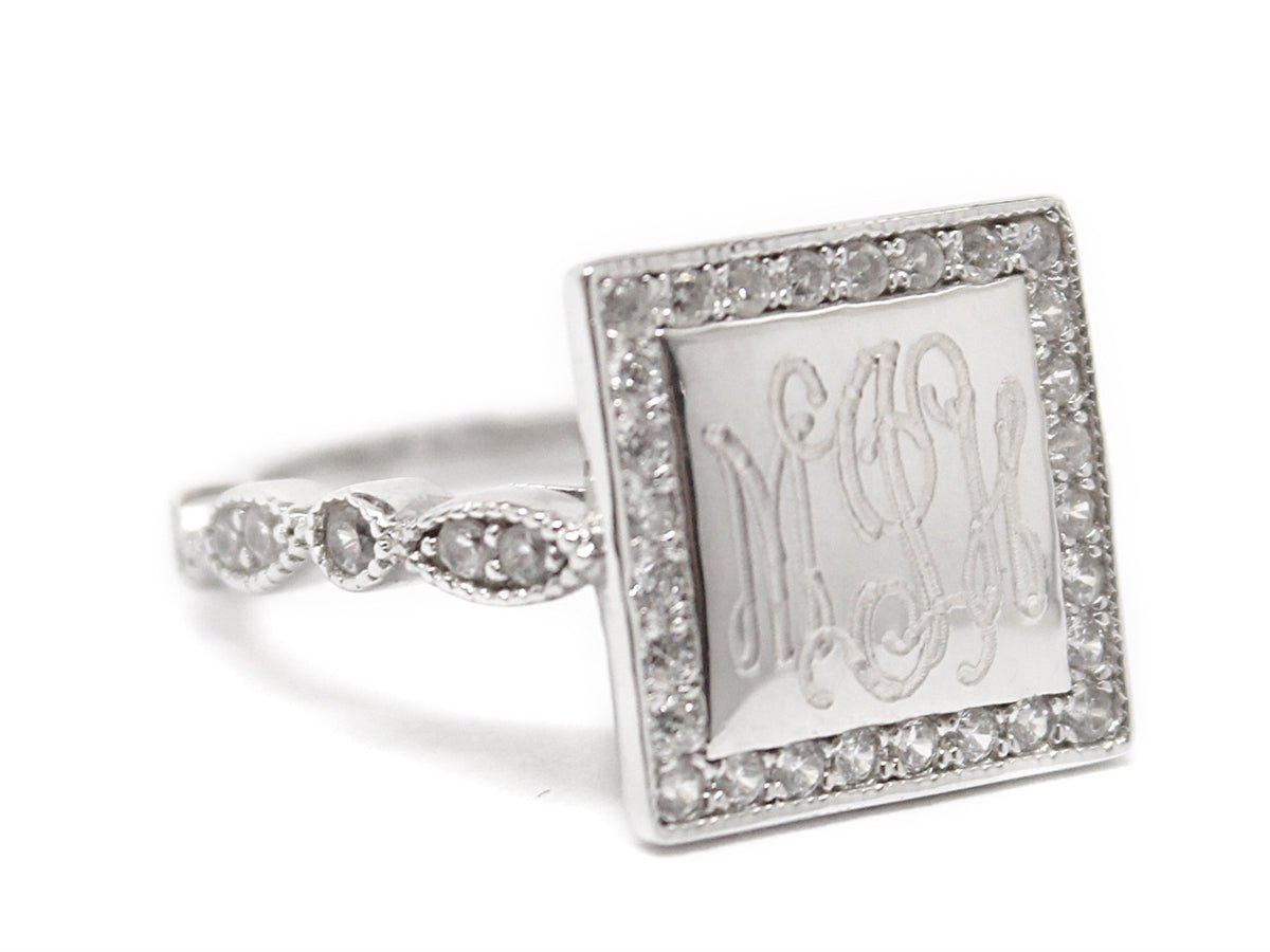 Monogrammed Aisha Ring - Allyanna GiftsMONOGRAM + ENGRAVING