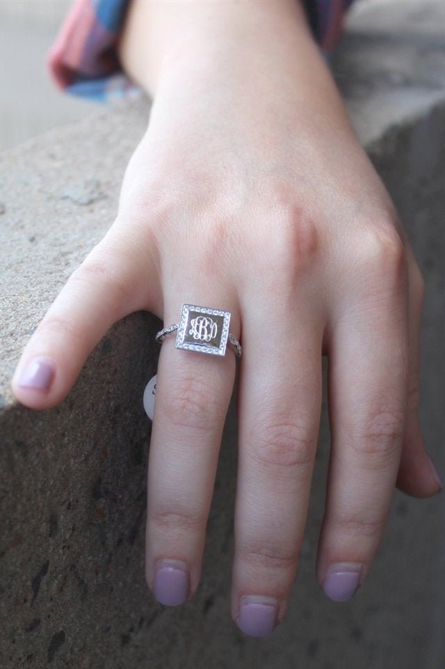 Monogrammed Aisha Ring - Allyanna GiftsMONOGRAM + ENGRAVING