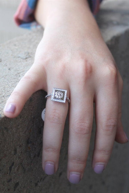 Monogrammed Aisha Ring - Allyanna GiftsMONOGRAM + ENGRAVING