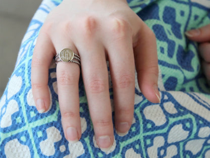 Monogrammed Andrea Triple Rope Ring - Allyanna GiftsMONOGRAM + ENGRAVING