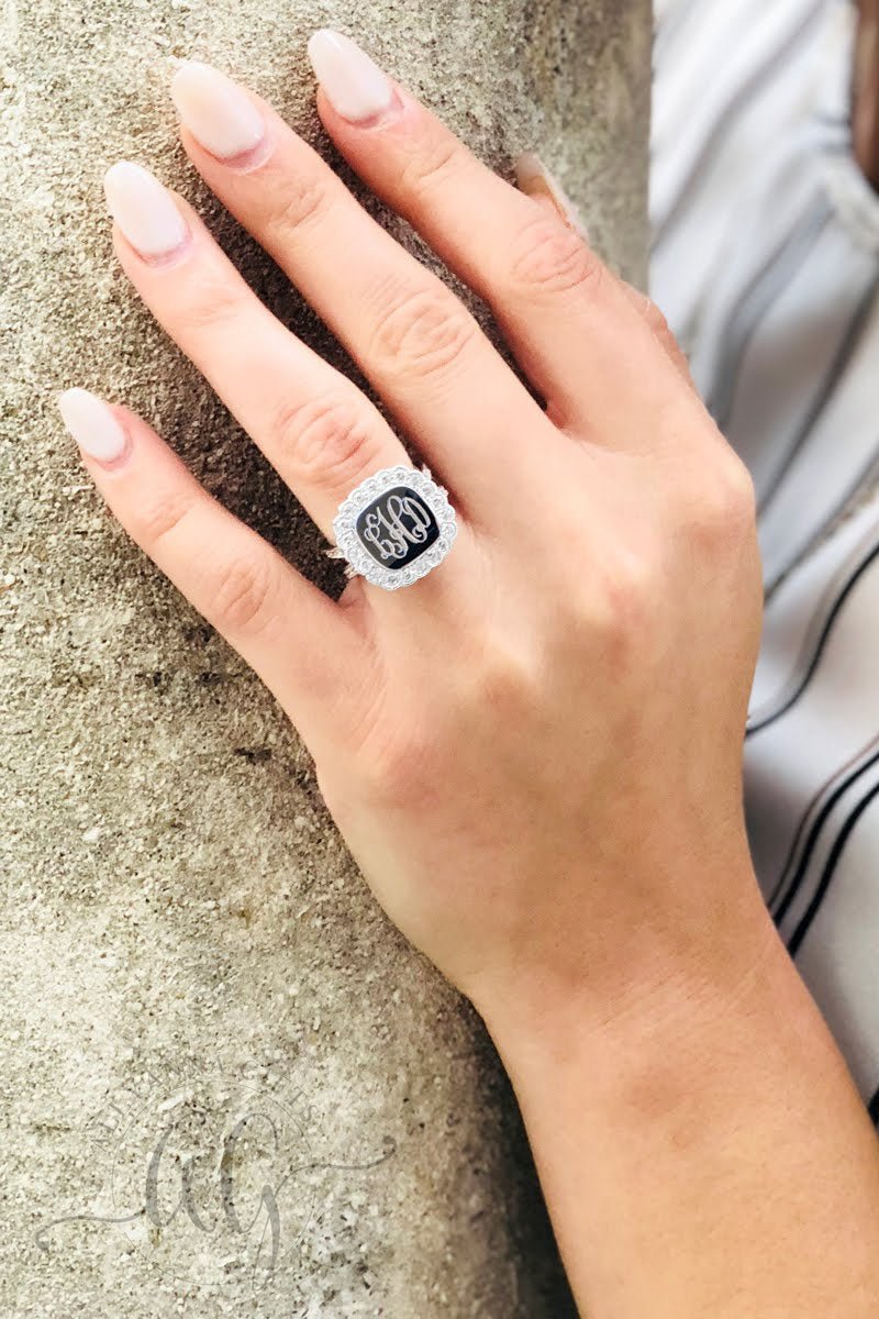 Monogrammed Ashley Ring - Allyanna GiftsMONOGRAM + ENGRAVING