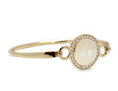 Monogrammed CZ Princess Bracelet - Allyanna GiftsMONOGRAM + ENGRAVING