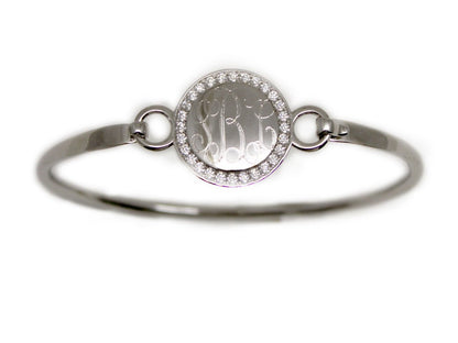 Monogrammed CZ Princess Bracelet - Allyanna GiftsMONOGRAM + ENGRAVING