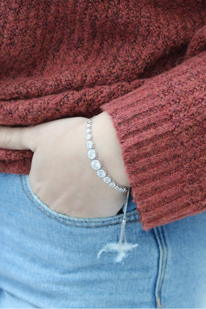 Multi-size CZ Stone Bolo Bracelet - Allyanna GiftsBRACELETS