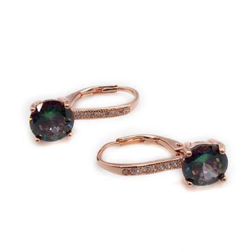 Multicolor CZ Gem Dangly Post Earring - Allyanna GiftsEARRINGS