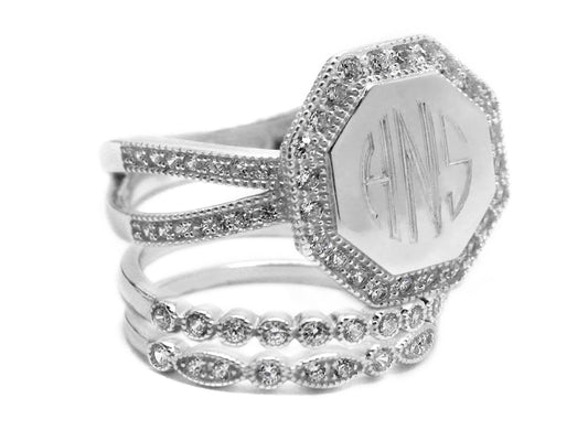 Niyyah Stackable Ring Set - Allyanna GiftsMONOGRAM + ENGRAVING