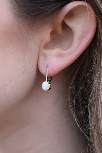Opal Twist Leverback Earrings - Allyanna GiftsEARRINGS