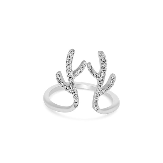 Open Band CZ Antler Ring - Allyanna GiftsRINGS