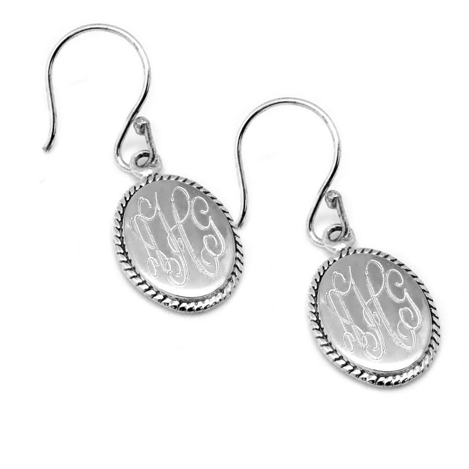 Oval Rope German Silver Earrings - Allyanna GiftsEARRINGS