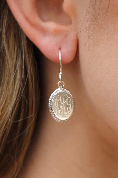Oval Rope German Silver Earrings - Allyanna GiftsEARRINGS