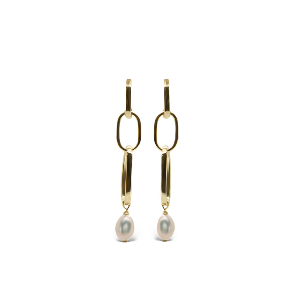 Pearl Interlock Post Earrings - Allyanna GiftsEARRINGS