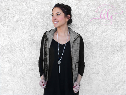 Pearl Tassel Necklace - Allyanna GiftsMONOGRAM + ENGRAVING