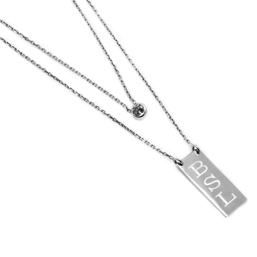 Personalized Layered Necklace - Allyanna GiftsMONOGRAM + ENGRAVING