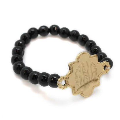 Quatrefoil Stretchy Beaded Bracelet - Allyanna Gifts