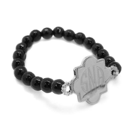 Quatrefoil Stretchy Beaded Bracelet - Allyanna Gifts