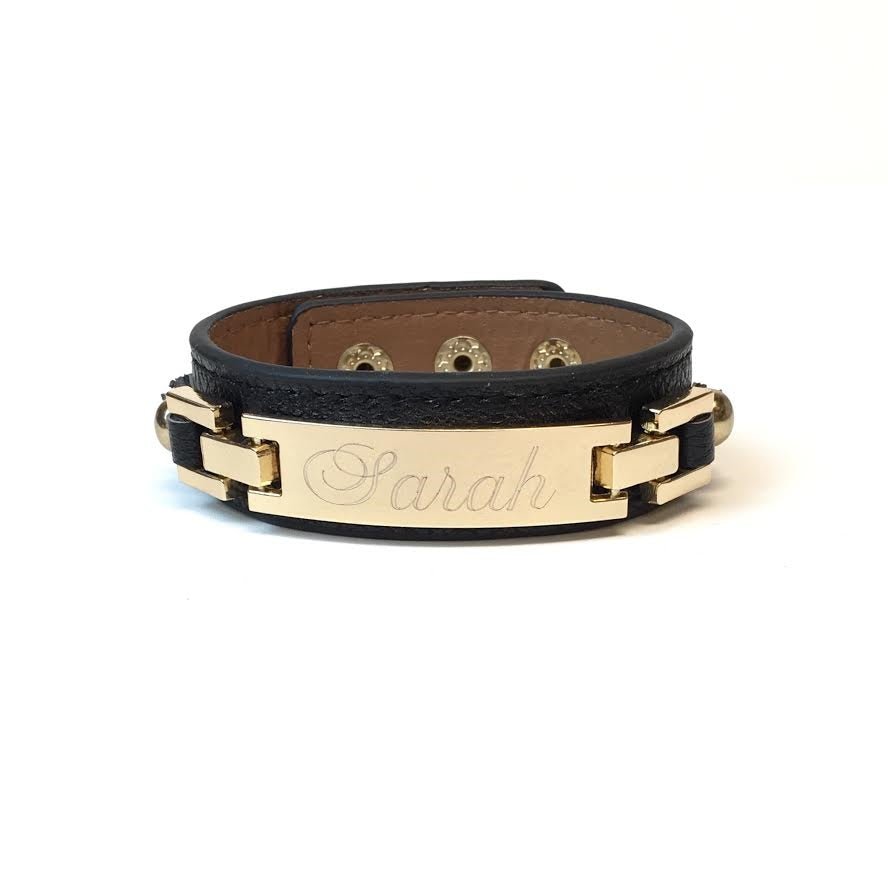 Rectangle Engravable Leather Cuffs - Allyanna GiftsBRACELETS