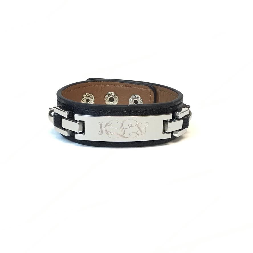 Rectangle Engravable Leather Cuffs - Allyanna GiftsBRACELETS