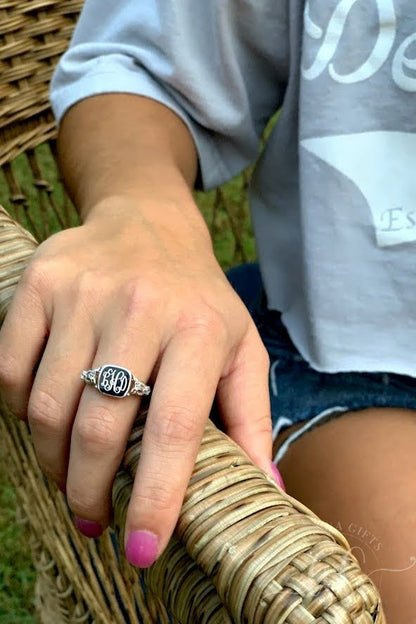 Ribbon Ring - Allyanna GiftsMONOGRAM + ENGRAVING