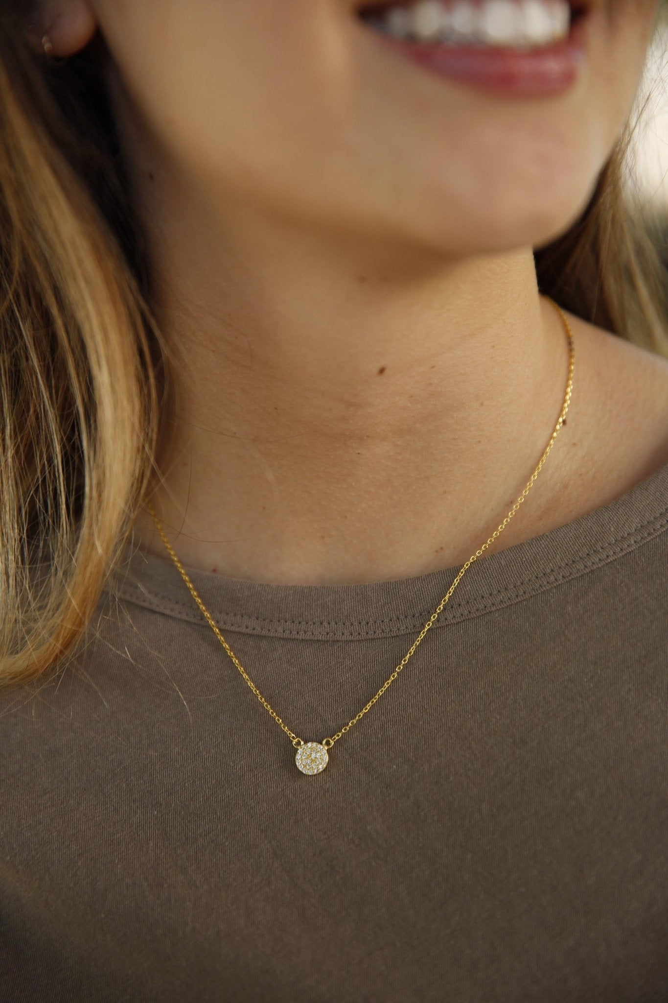 Round CZ Necklace - Allyanna GiftsNECKLACE