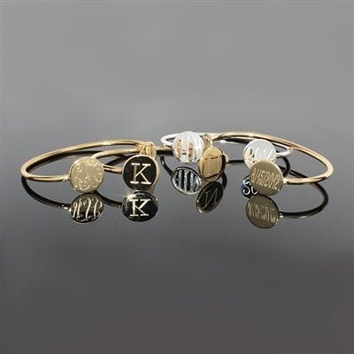 Round Engravable German Silver Bracelet - Allyanna GiftsMONOGRAM + ENGRAVING