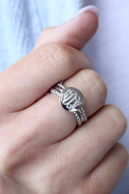 Sabrina Rope Ring - Allyanna GiftsMONOGRAM + ENGRAVING