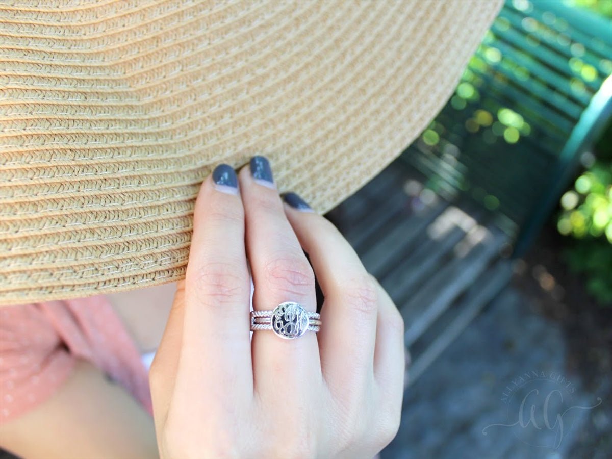 Sabrina Rope Ring - Allyanna GiftsMONOGRAM + ENGRAVING