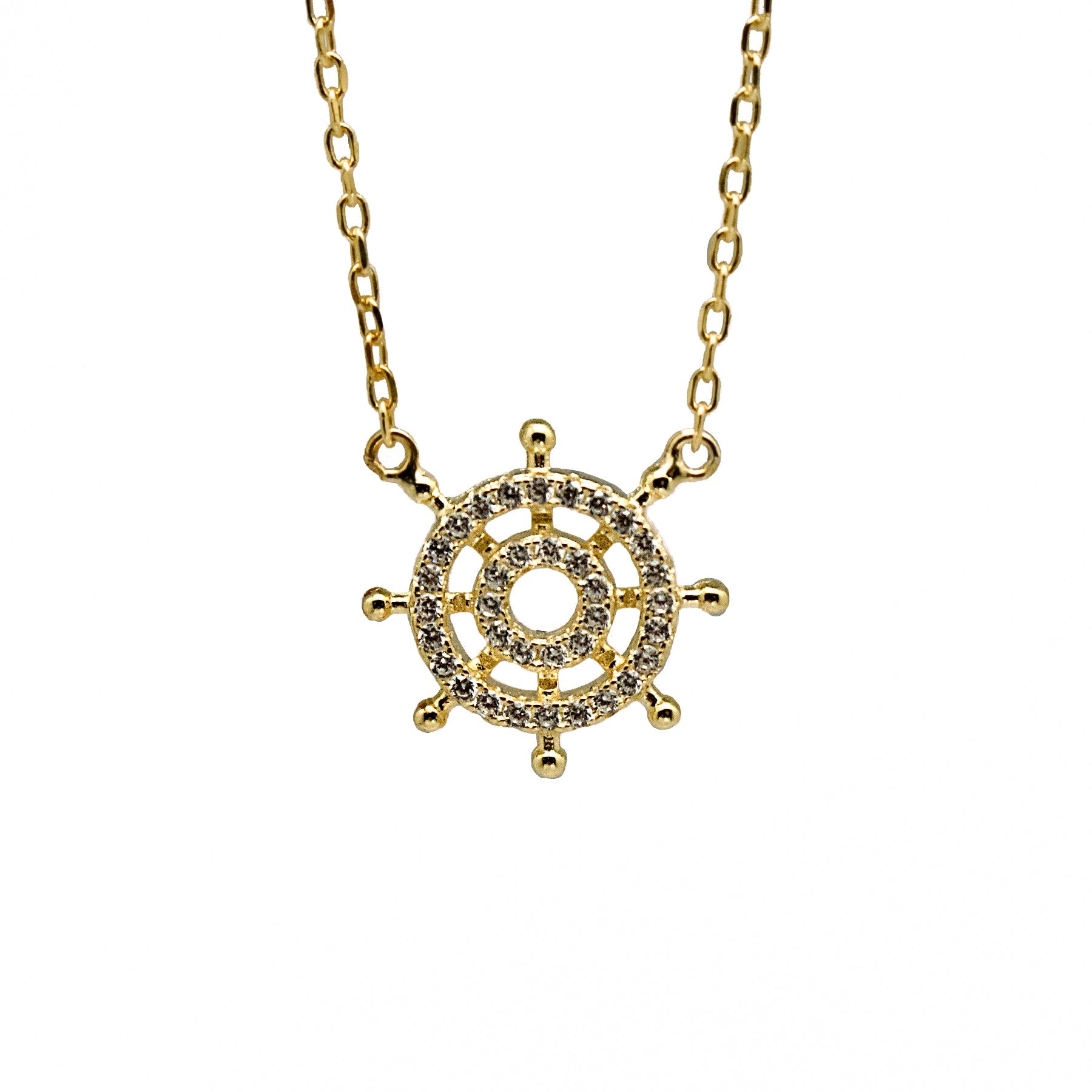 Ship Wheel Necklace - Allyanna Gifts