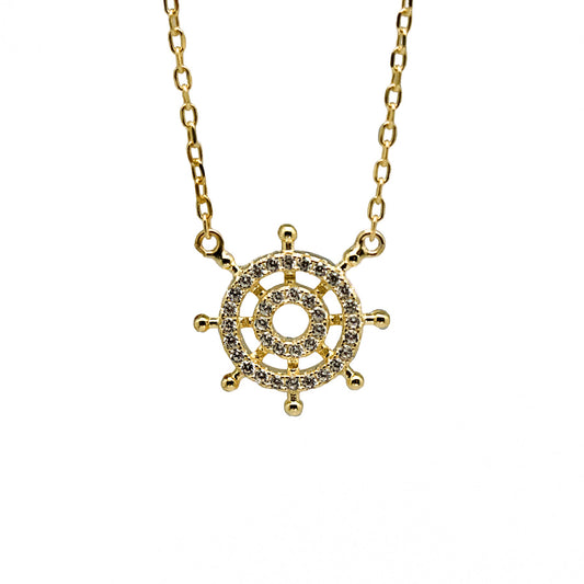 Ship Wheel Necklace - Allyanna Gifts