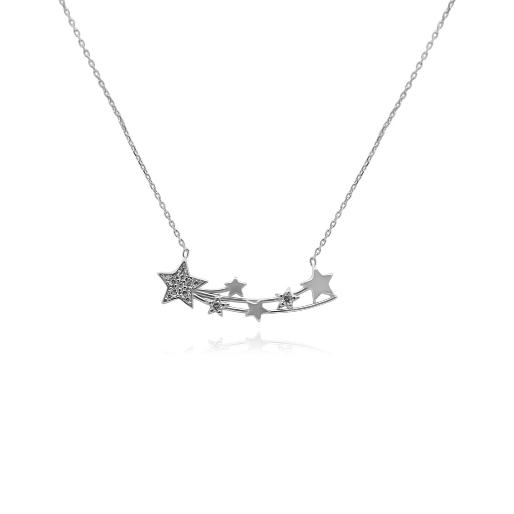 Silver Shooting Stars Necklace - Allyanna GiftsNECKLACE