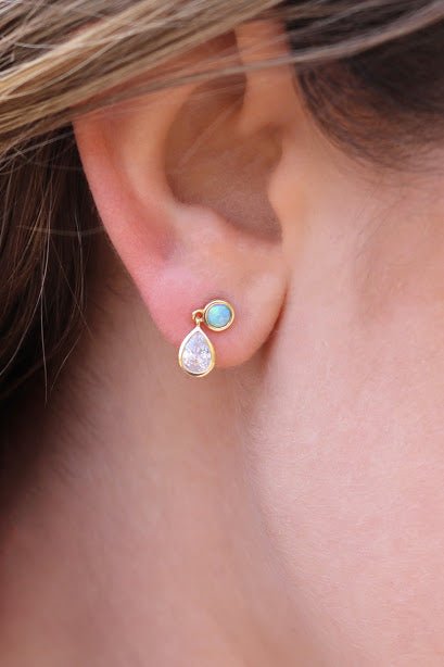 Simple Pear Drop Post Earrings - Allyanna GiftsEARRINGS