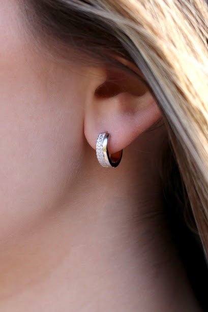 Small CZ Hoops Chunky - Allyanna GiftsEARRINGS