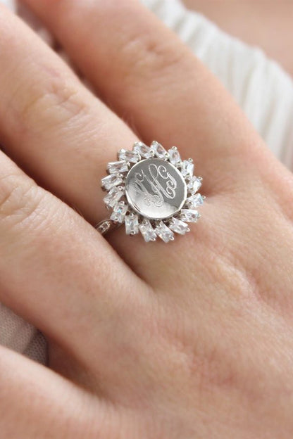 Sparkling Sun Ring - Allyanna GiftsMONOGRAM + ENGRAVING