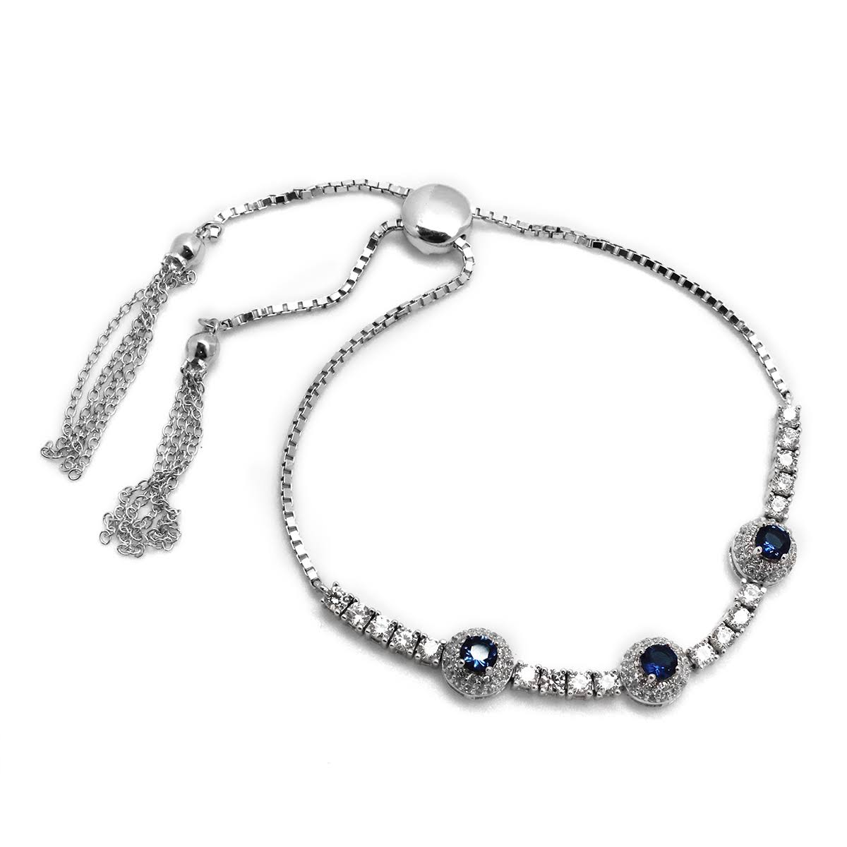 Sparkly Sapphire CZ Bolo Bracelet - Allyanna GiftsBRACELETS