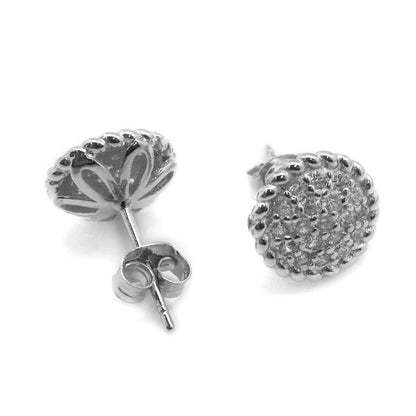 Sparky CZ Round Post Earrings - Allyanna GiftsEARRINGS