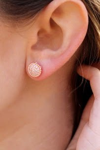 Sparky CZ Round Post Earrings - Allyanna GiftsEARRINGS