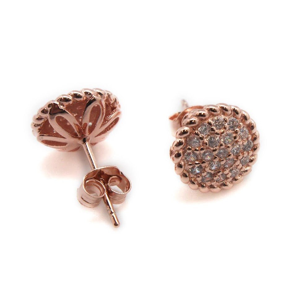 Sparky CZ Round Post Earrings - Allyanna GiftsEARRINGS