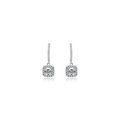 Square CZ Dangle Earrings - Allyanna Gifts
