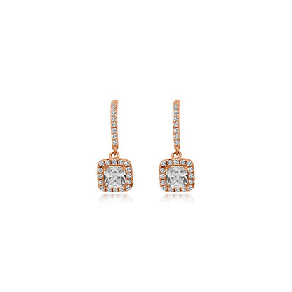 Square CZ Dangle Earrings - Allyanna Gifts
