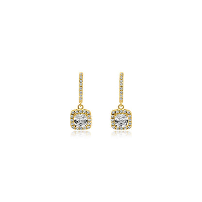 Square CZ Dangle Earrings - Allyanna Gifts