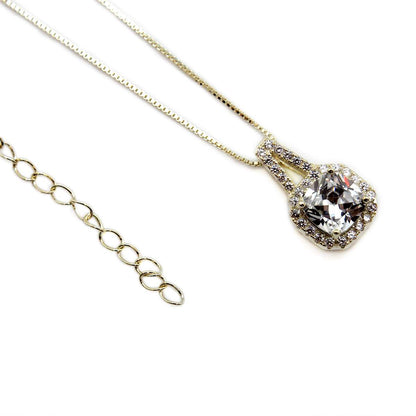 Square CZ Gemstone Necklace - Allyanna GiftsNECKLACE
