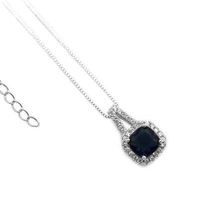 Square CZ Gemstone Necklace - Allyanna GiftsNECKLACE