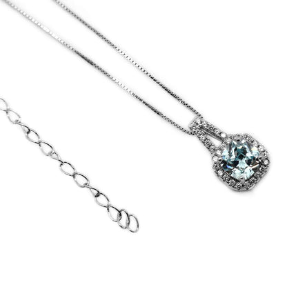 Square CZ Gemstone Necklace - Allyanna GiftsNECKLACE