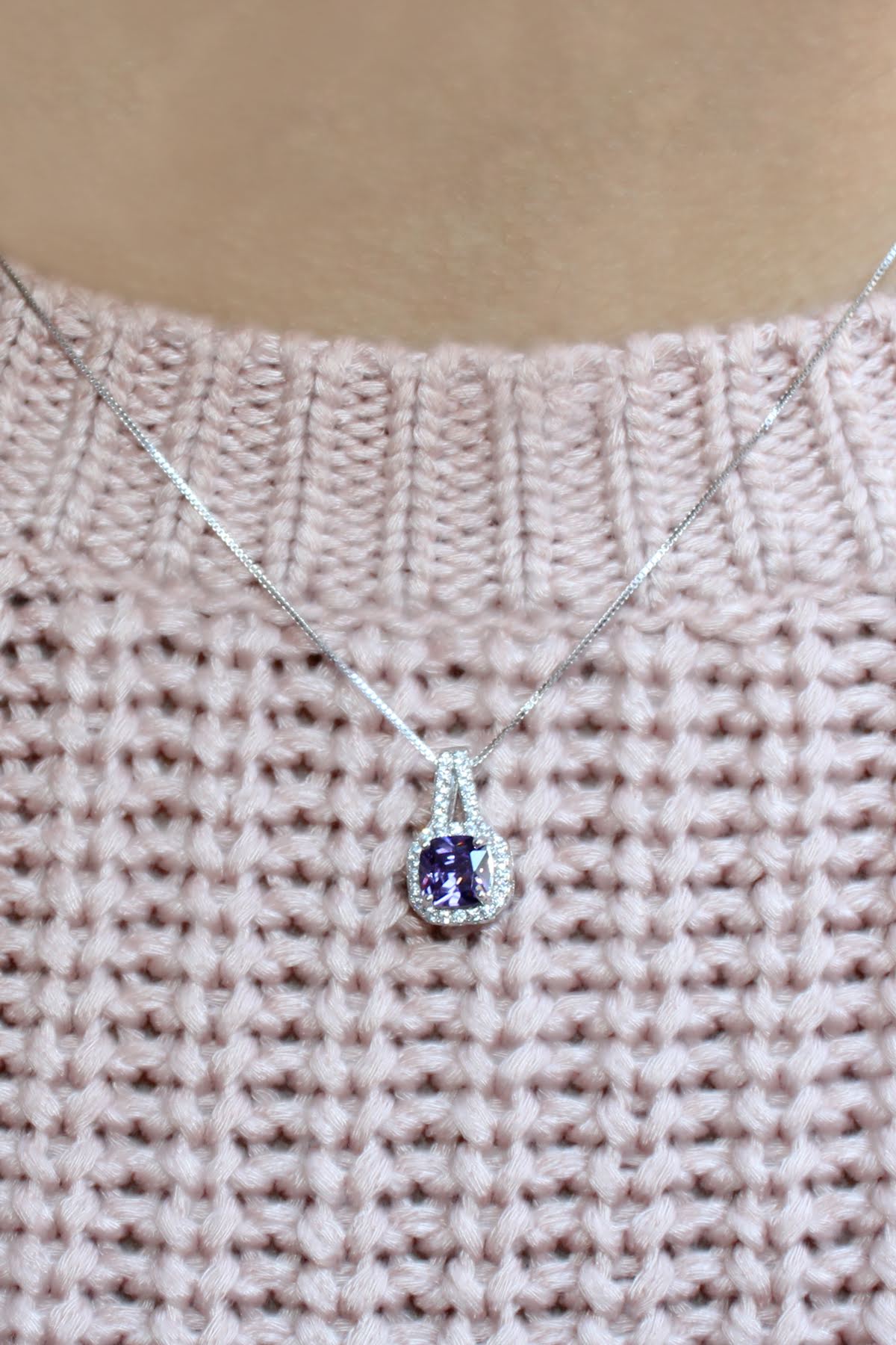 Square CZ Gemstone Necklace - Allyanna GiftsNECKLACE