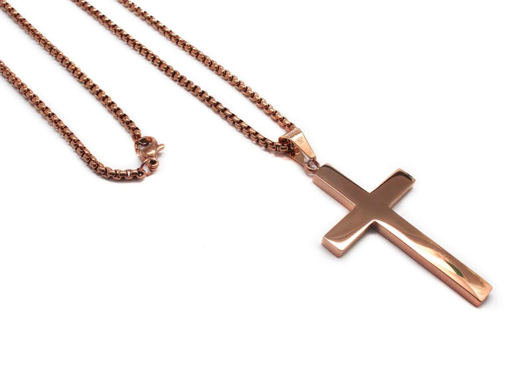 Stainless Steel Cross Necklace - Allyanna GiftsMONOGRAM + ENGRAVING