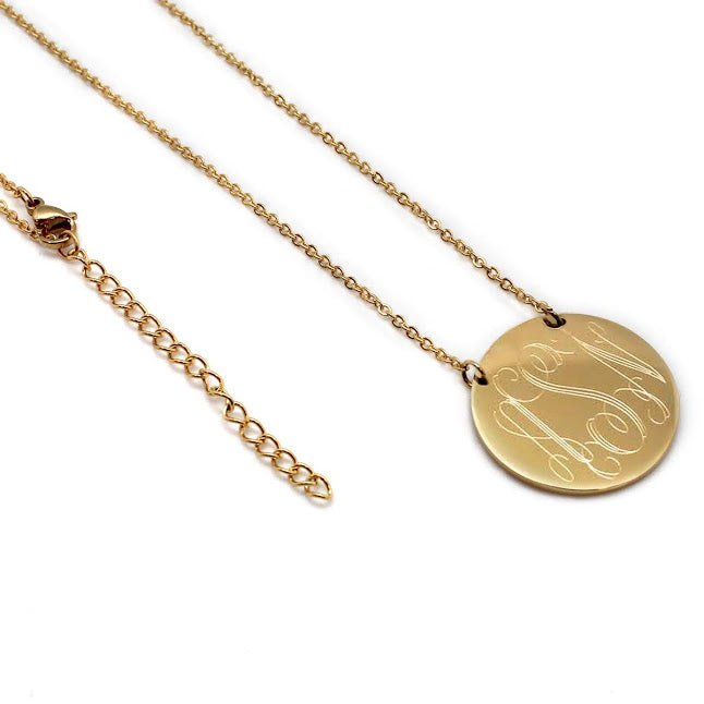 Stainless Steel Engravable Disc Necklace - Allyanna GiftsNECKLACE