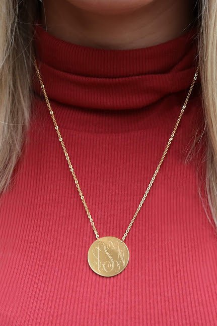 Stainless Steel Engravable Disc Necklace - Allyanna GiftsNECKLACE