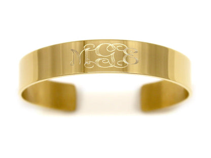 Stainless Steel Engraved Cuff - Allyanna GiftsMONOGRAM + ENGRAVING