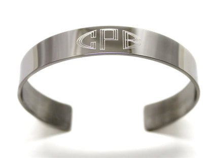Stainless Steel Engraved Cuff - Allyanna GiftsMONOGRAM + ENGRAVING