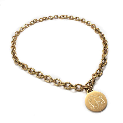 Stainless Steel Link Necklace - Allyanna GiftsMONOGRAM + ENGRAVING