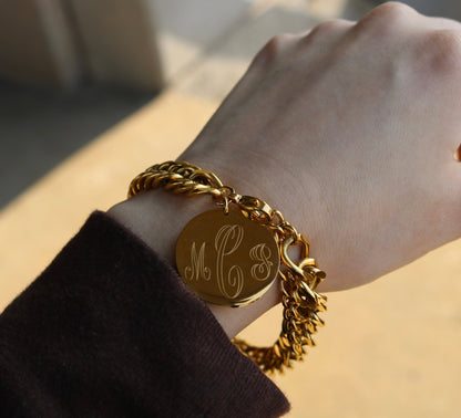 Stainless Steel Miami Cuban Engravable Bracelet - Allyanna Gifts